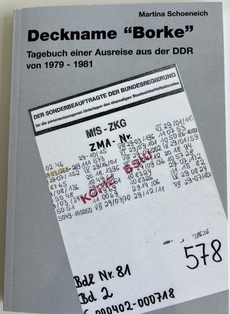 Abbildung des Buches: Deckname "Borke" Tagebuch einer Ausreise aus der DDR von 1979-1981